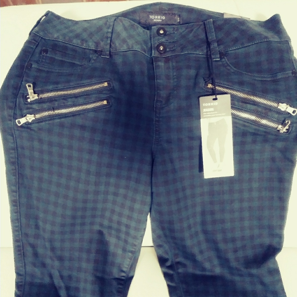 Plaid jeggins